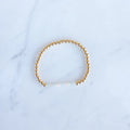 4mm Yellow Gold Filled & Opal Beaded Bracelet