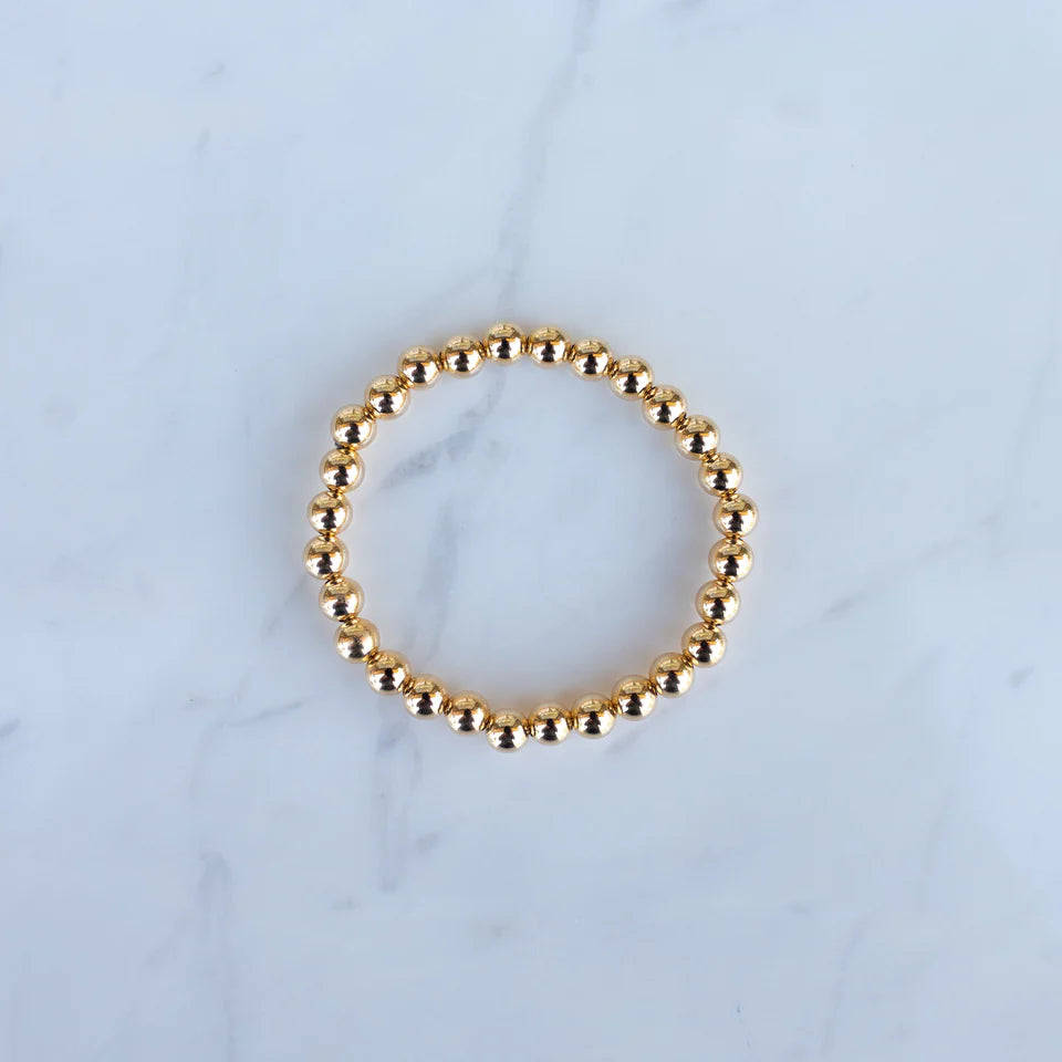 5mm Yellow Gold Filled Beaded Bracelet