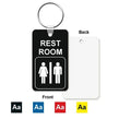 Restroom Mini Engraved Key Tag