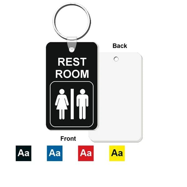 Restroom Mini Engraved Key Tag