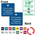 1/8 Inch Thick - 1.5 Inch Square Plastic Tag CUSTOM ENGRAVED