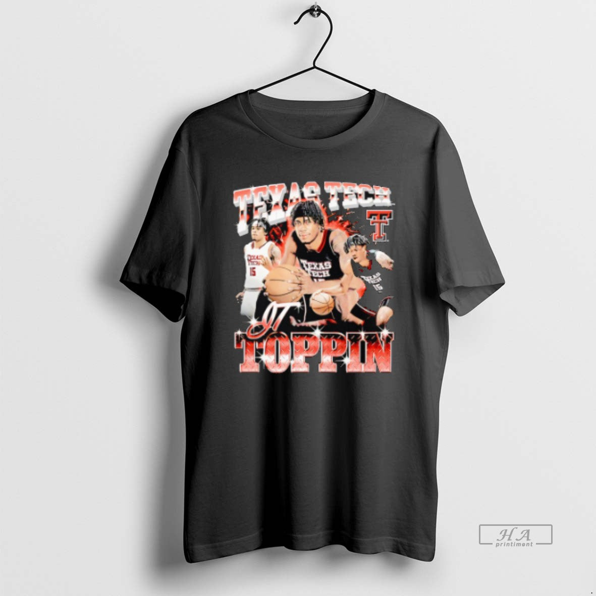 Official Jt Toppin 15 Texas Tech Red Raiders Basketball Graphic Unisex T-shirt, Sweatshirt, Hoodie, Long Sleeve Tee
