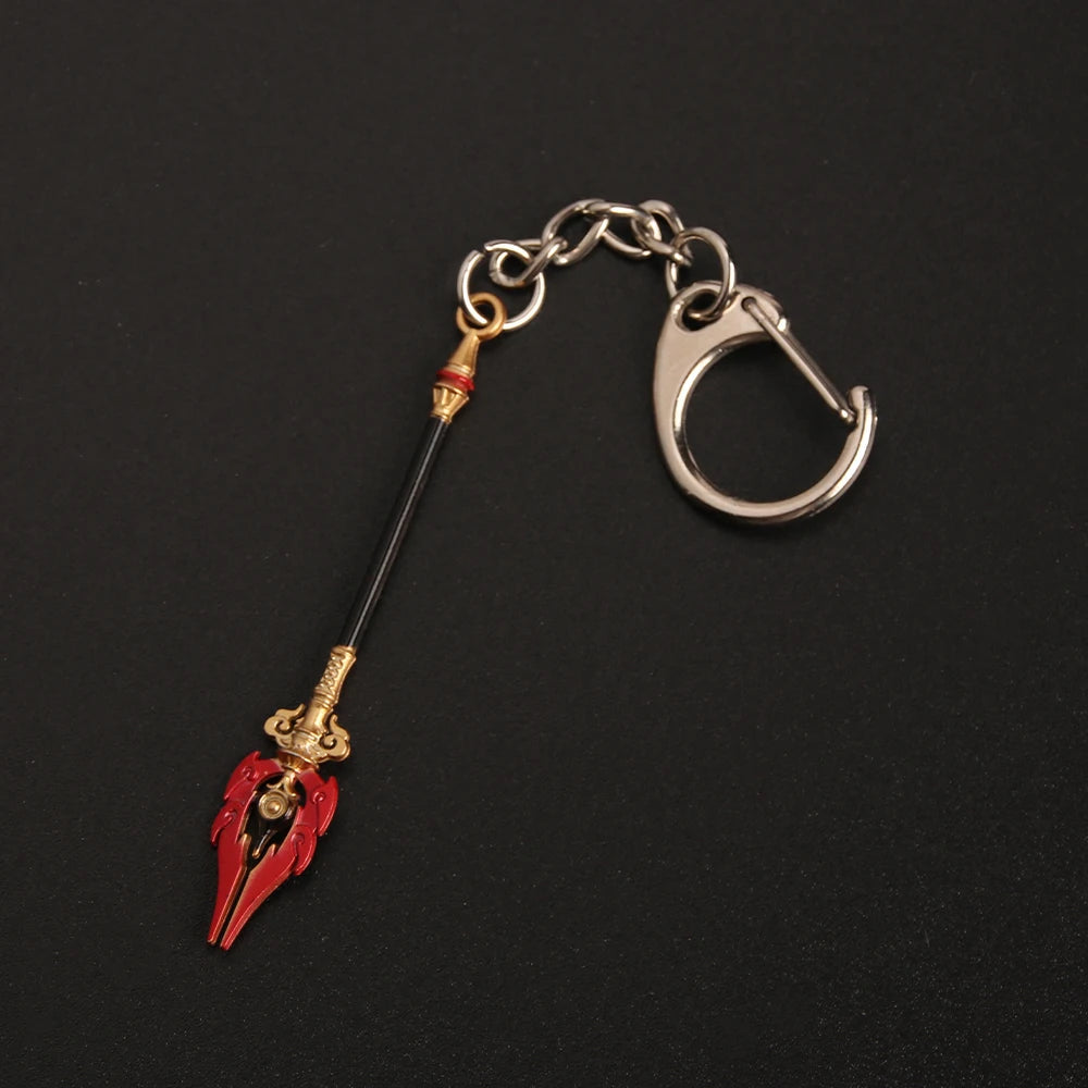 Genshin Impact Weapon 'Staff of Homa' Keyring Metal Keychain