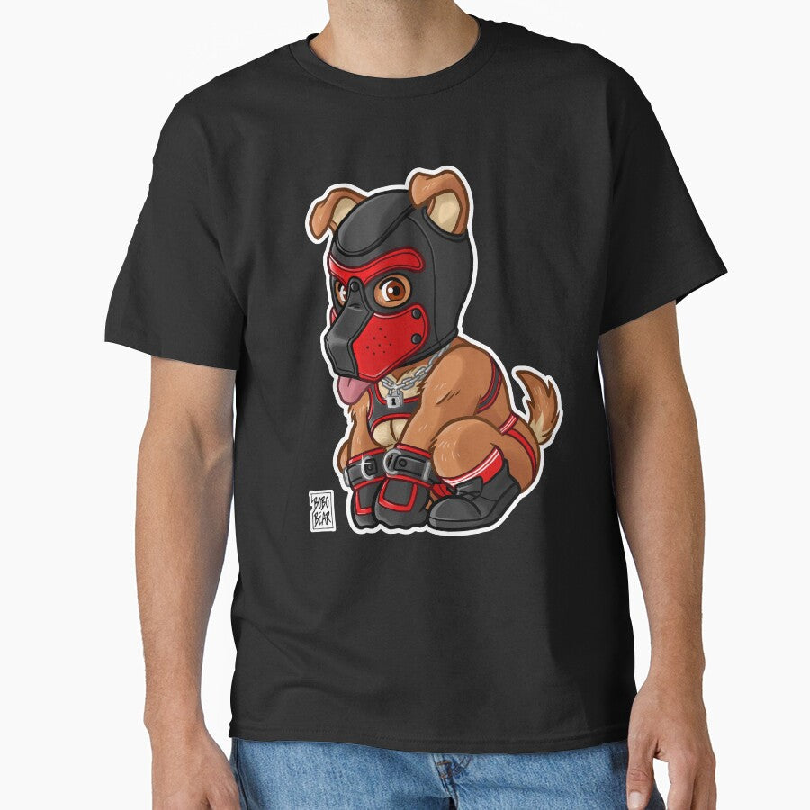 PLAYFUL PUPPY - RED MASK - BEARZOO SERIES by bobobear Unisex T-shirt, Sweatshirt, Hoodie, Long Sleeve Tee