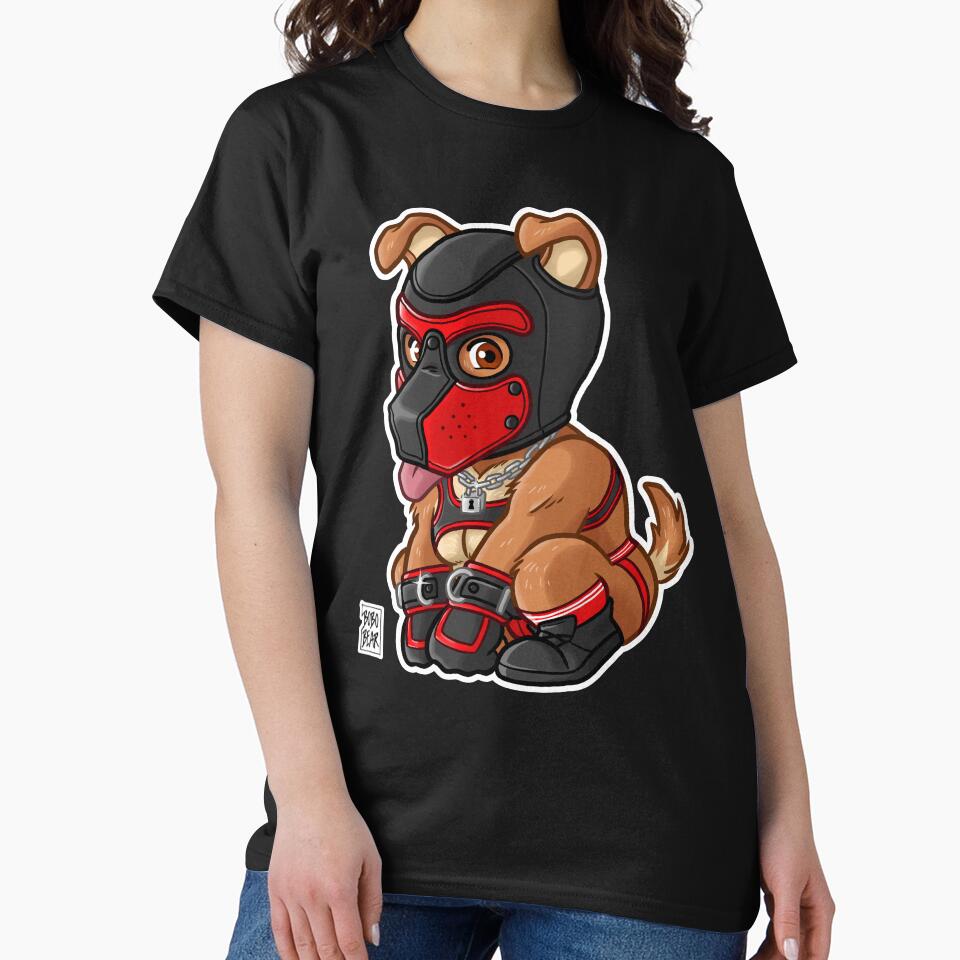 PLAYFUL PUPPY - RED MASK - BEARZOO SERIES by bobobear Unisex T-shirt, Sweatshirt, Hoodie, Long Sleeve Tee