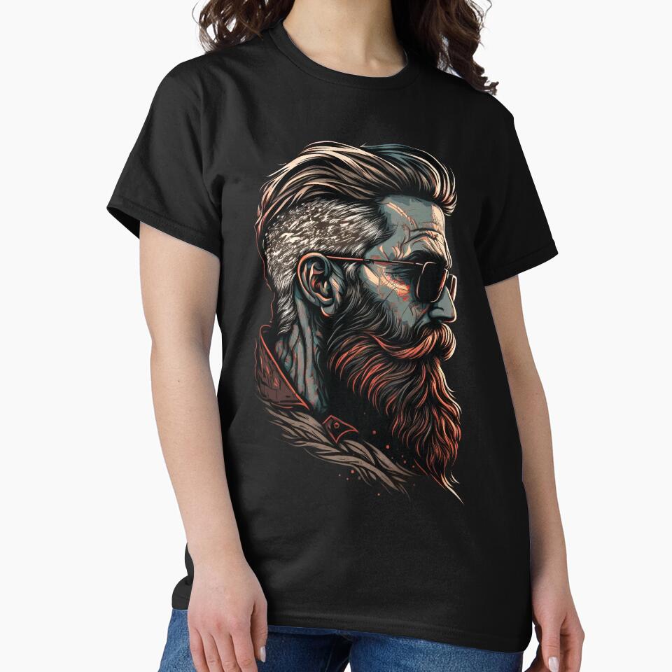 Beard Man Graphics by Schamann Unisex T-shirt, Sweatshirt, Hoodie, Long Sleeve Tee